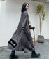 Glossy Gathered High Neck Dress